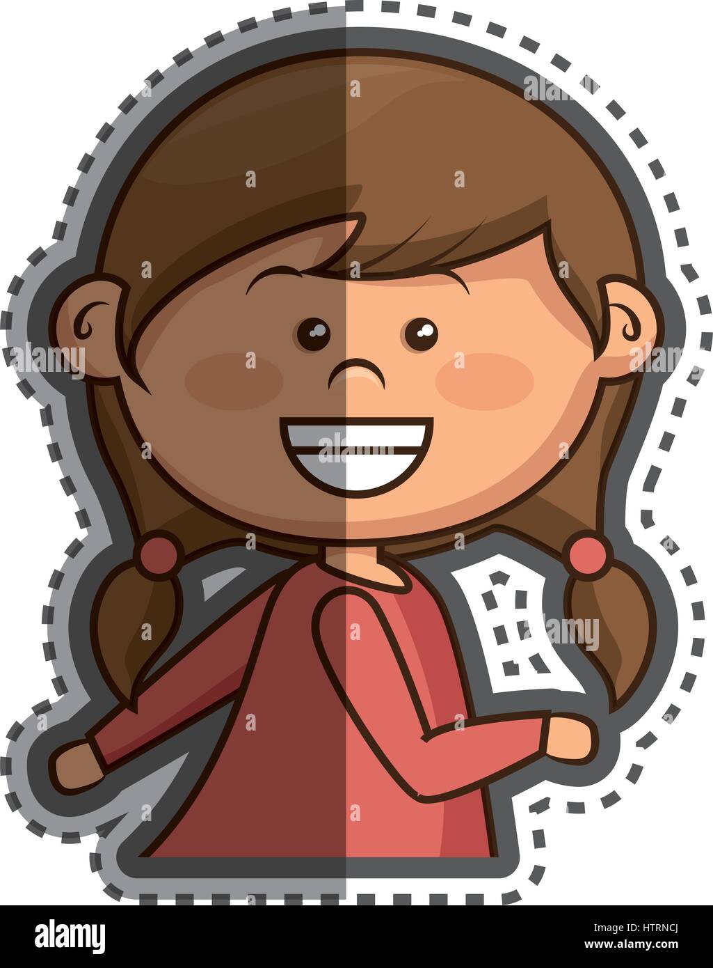 cute little girl character Stock Vector Image & Art - Alamy