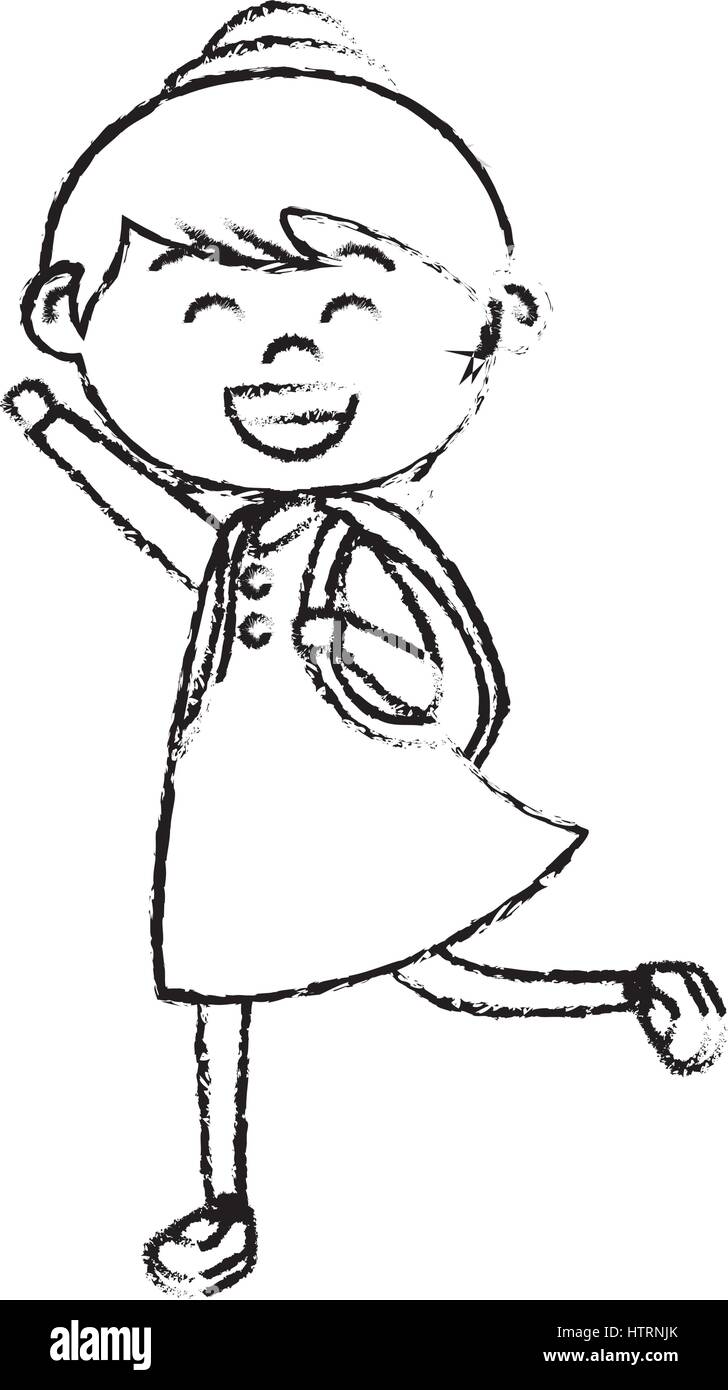cute little girl character Stock Vector Image & Art - Alamy