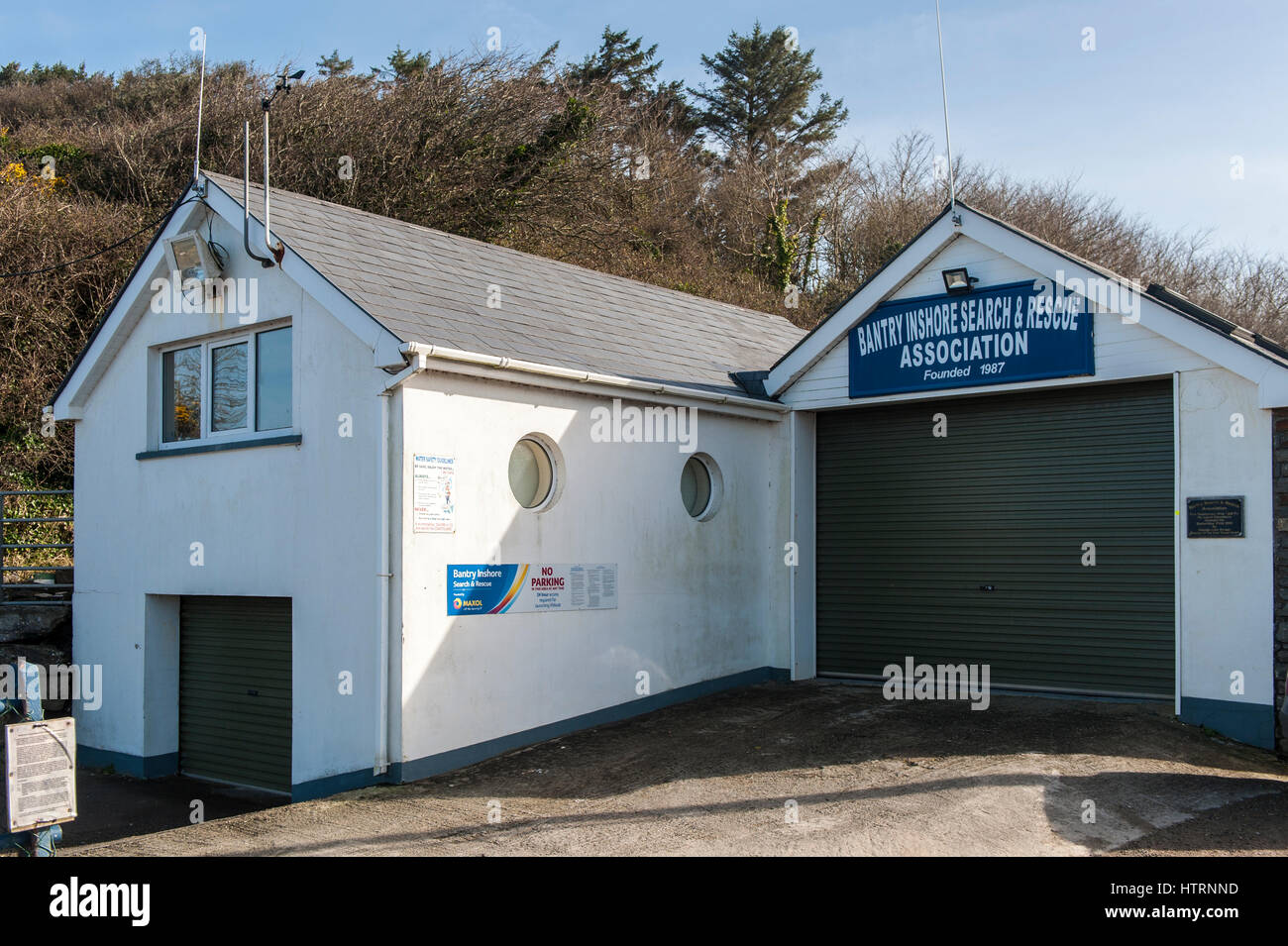 Bantry Inshore Search & Rescue Association building in Bantry, West Cork, Ireland with copy space. Stock Photo