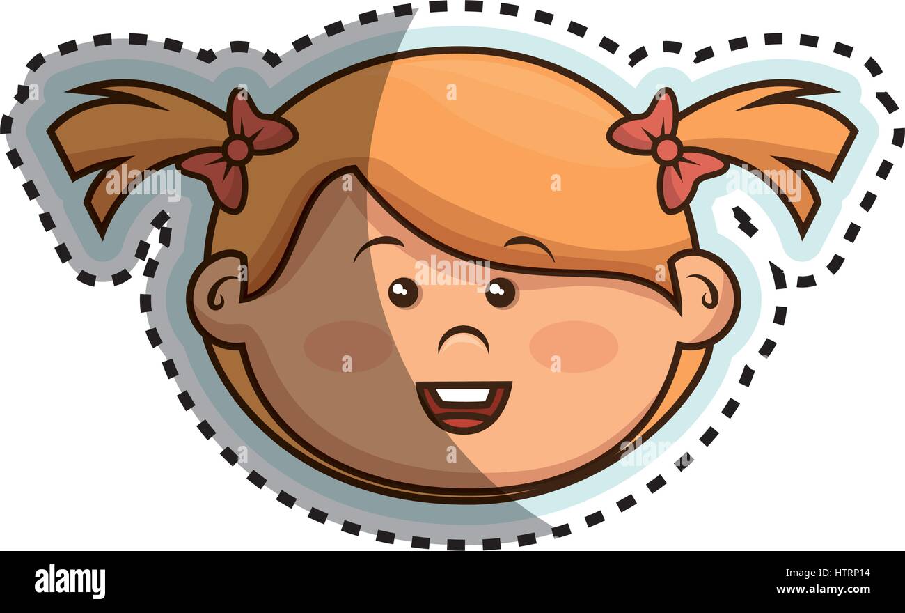 cute little girl character Stock Vector Image & Art - Alamy