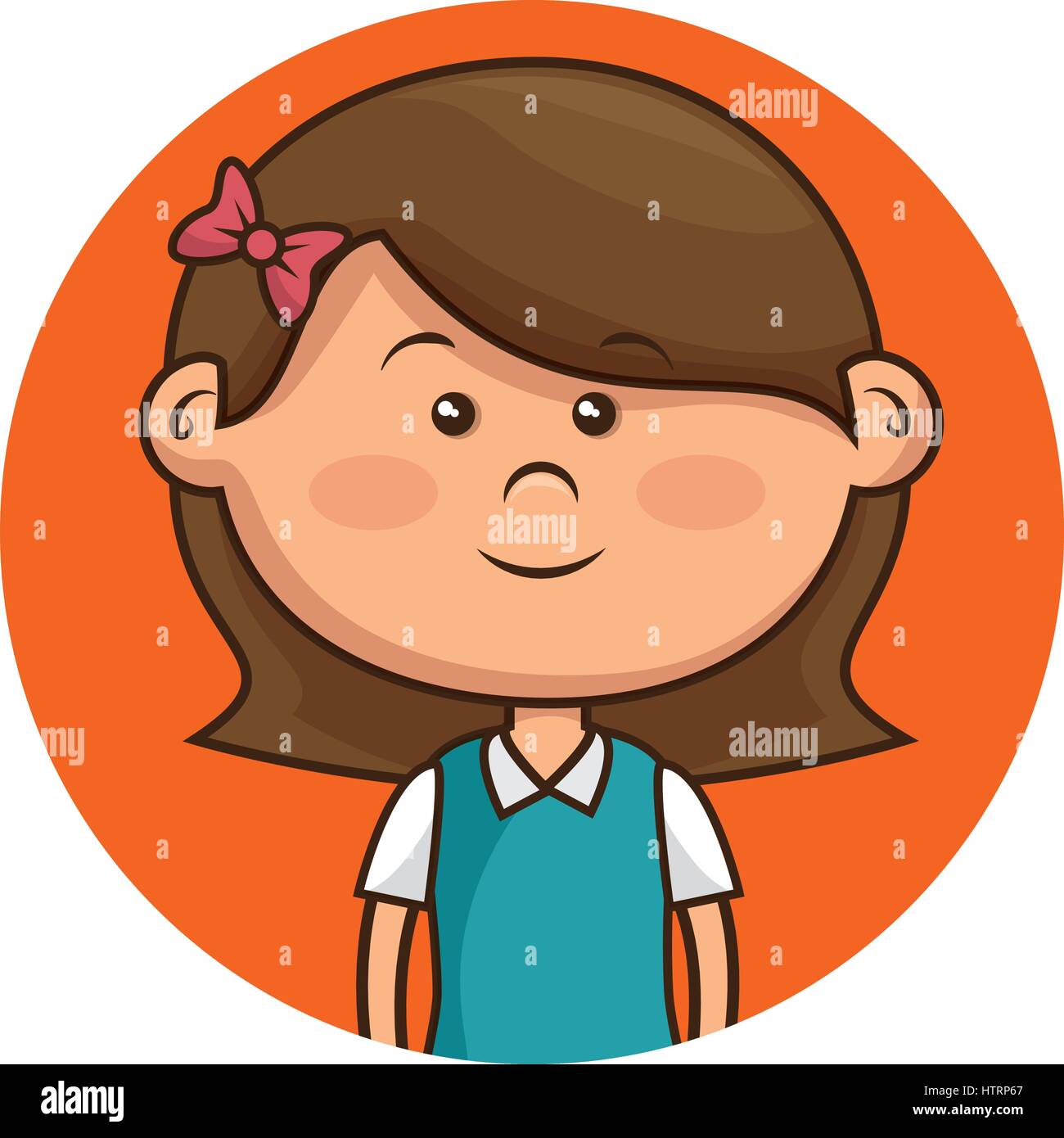 cute little girl character Stock Vector Image & Art Alamy