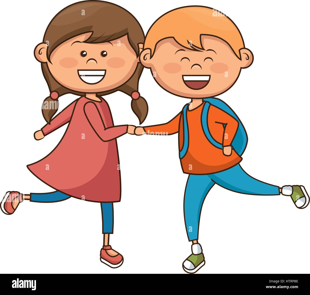 cute little couple kids characters Stock Vector Image & Art - Alamy
