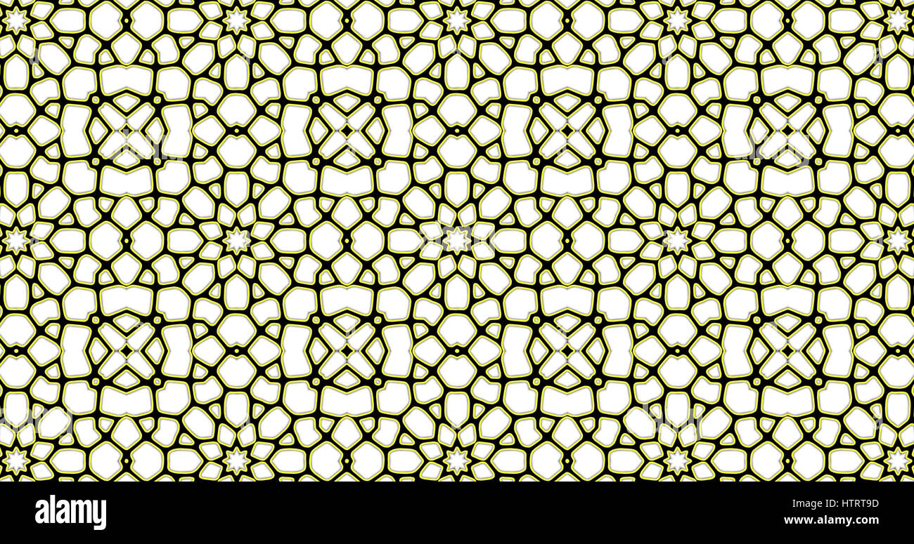 Abstract repeating ornate geometric  luxury pattern. Stained-glass window. Stock Photo