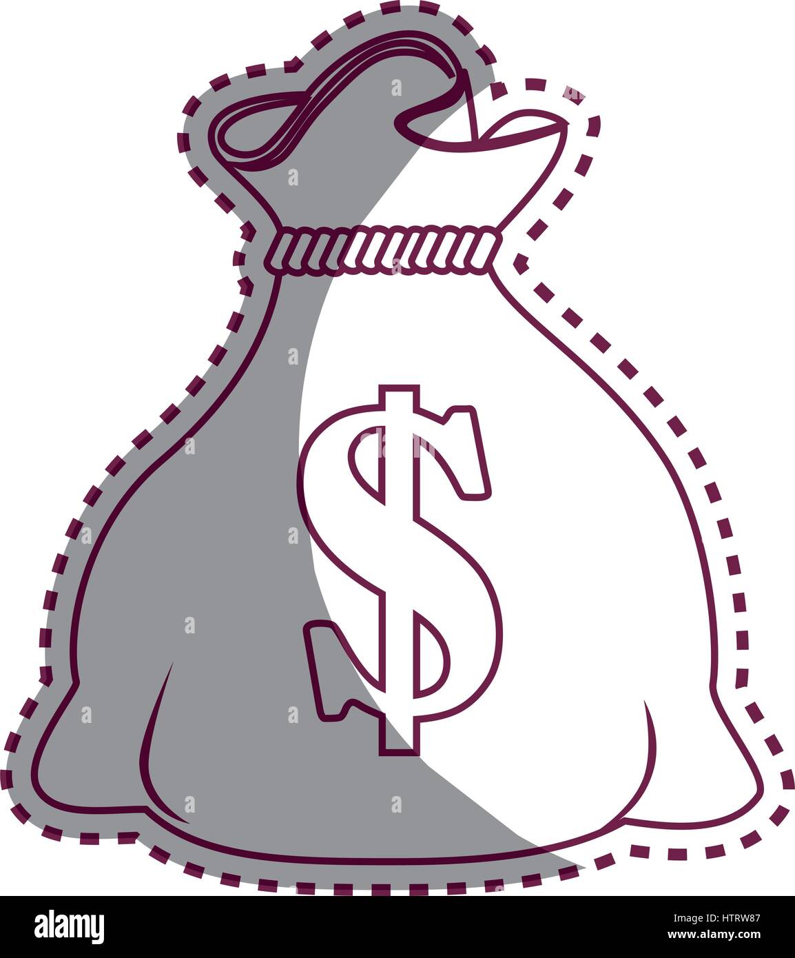 money bag isolated icon Stock Vector Image & Art - Alamy