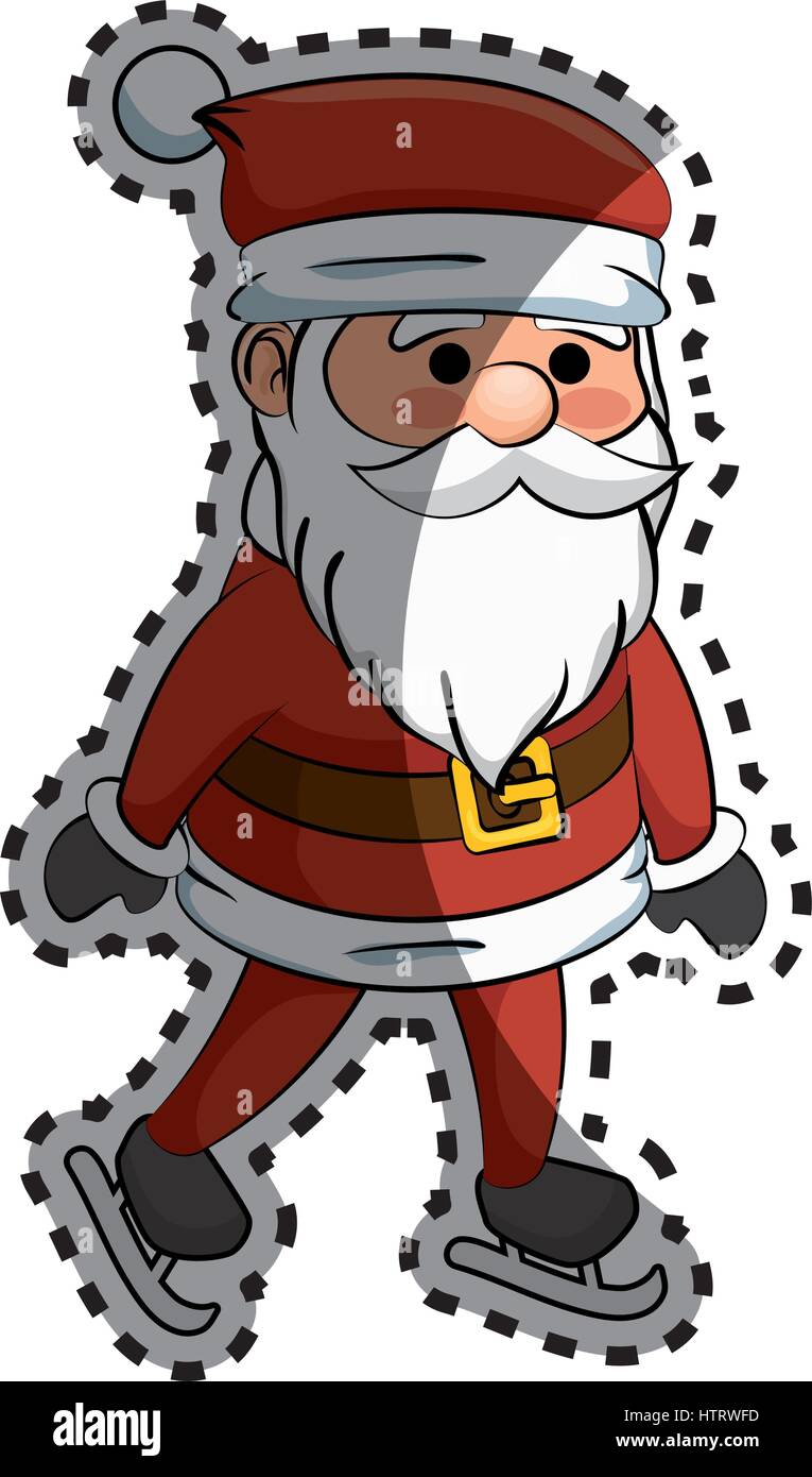 happy merry christmas santa claus card Stock Vector Image & Art - Alamy
