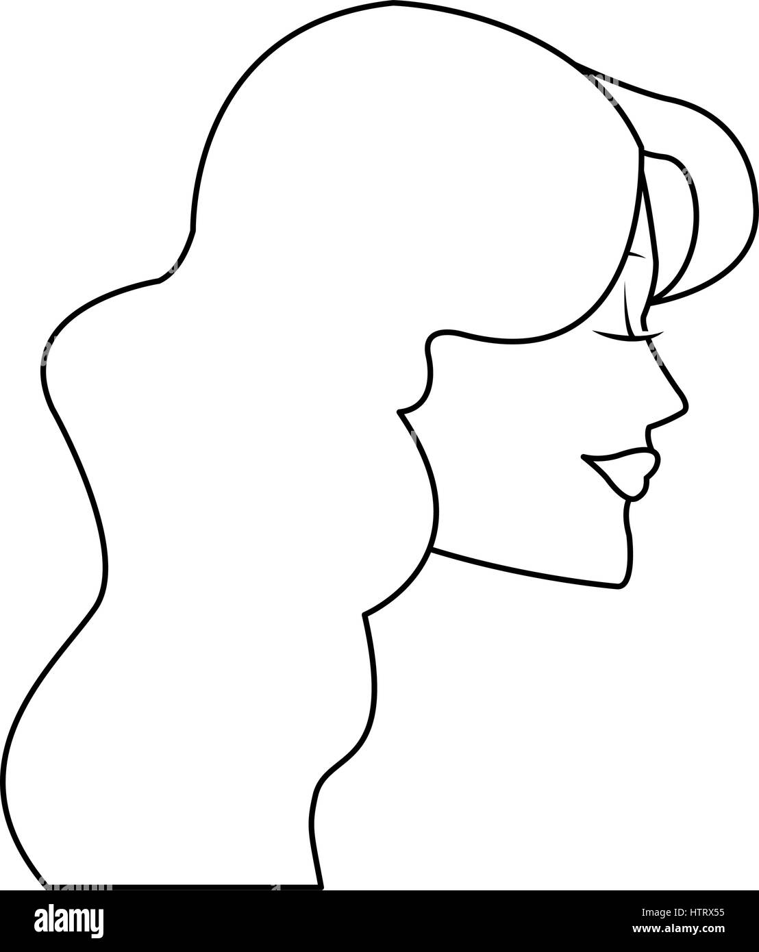Blissful woman Stock Vector Images - Alamy