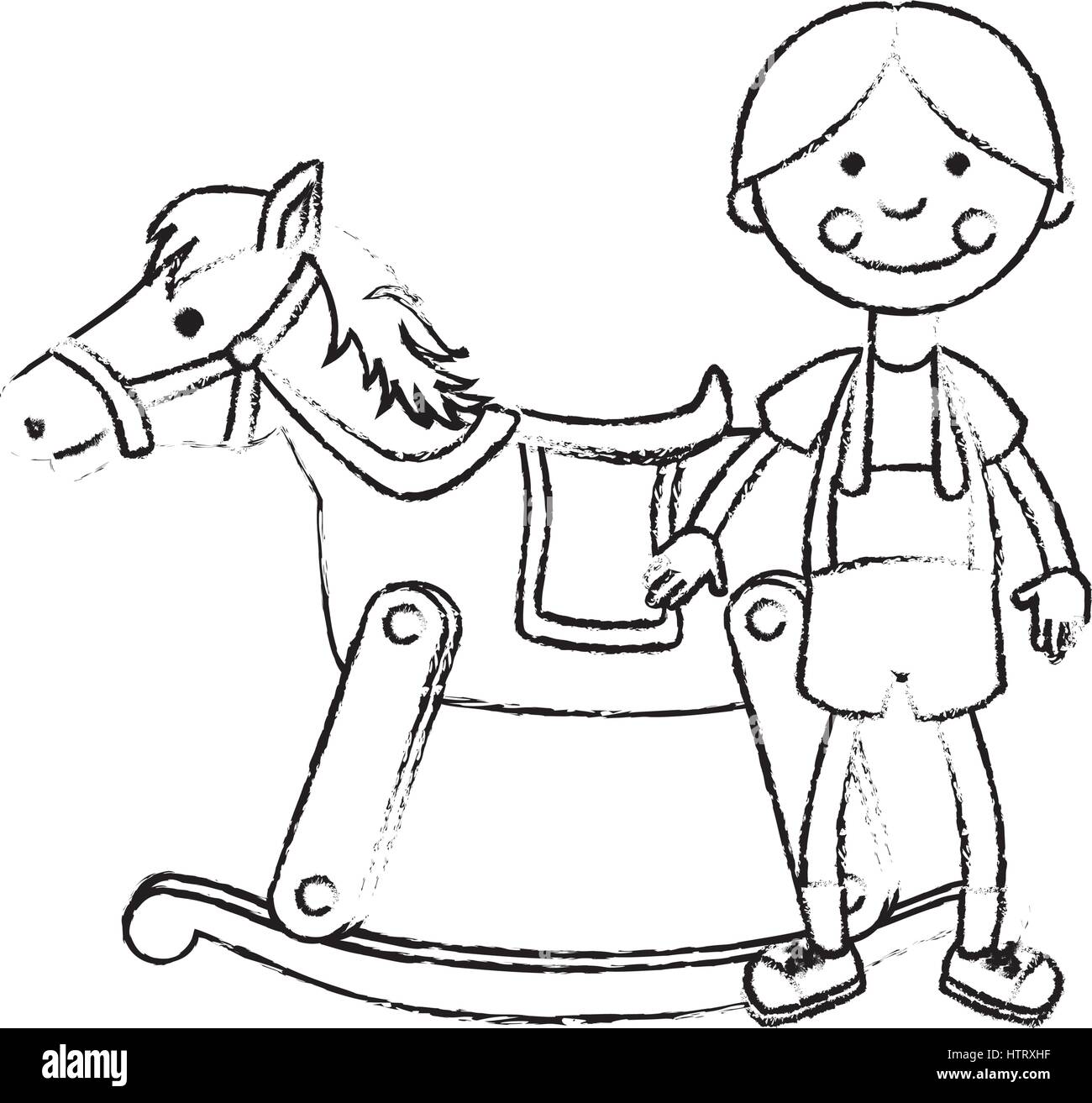 wooden horse toy icon Stock Vector Image & Art Alamy