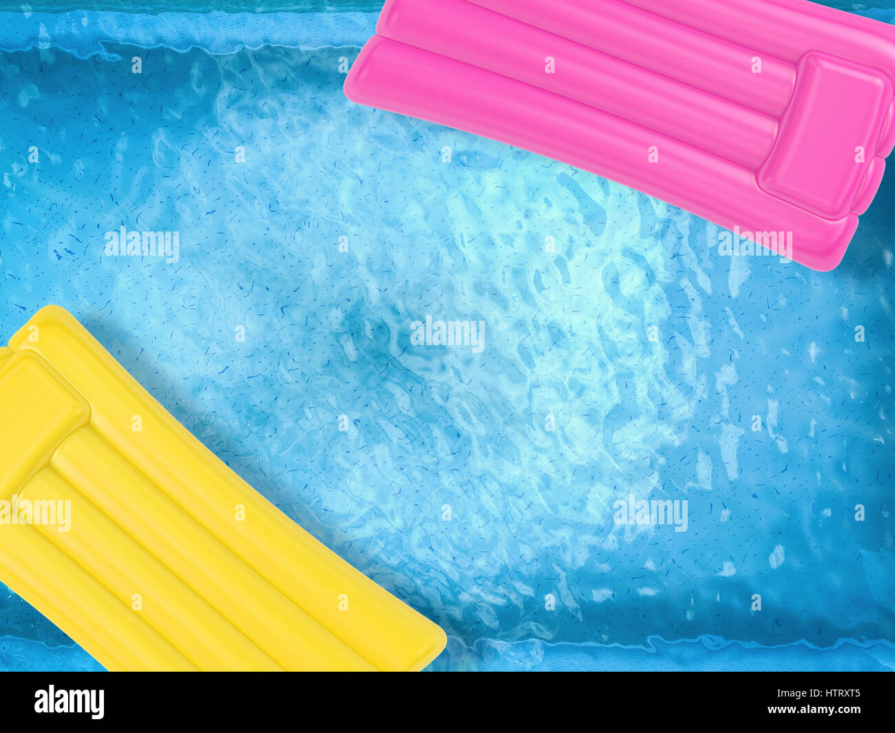 inflatable raft floating on pool top view Stock Photo - Alamy