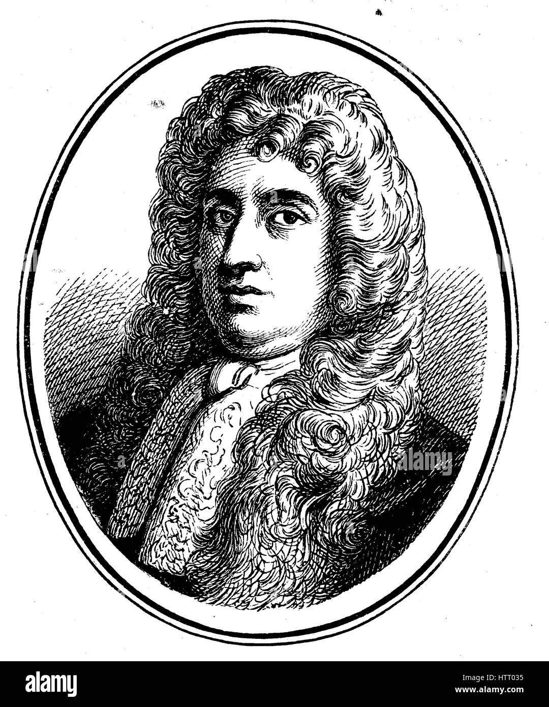 William Russell, Lord Russell, 29 September 1639 - 21 July 1683, was an English politician. Lord William Russell war ein englischer Politiker., reproduction of a woodcut from the year 1880, digital improved Stock Photo