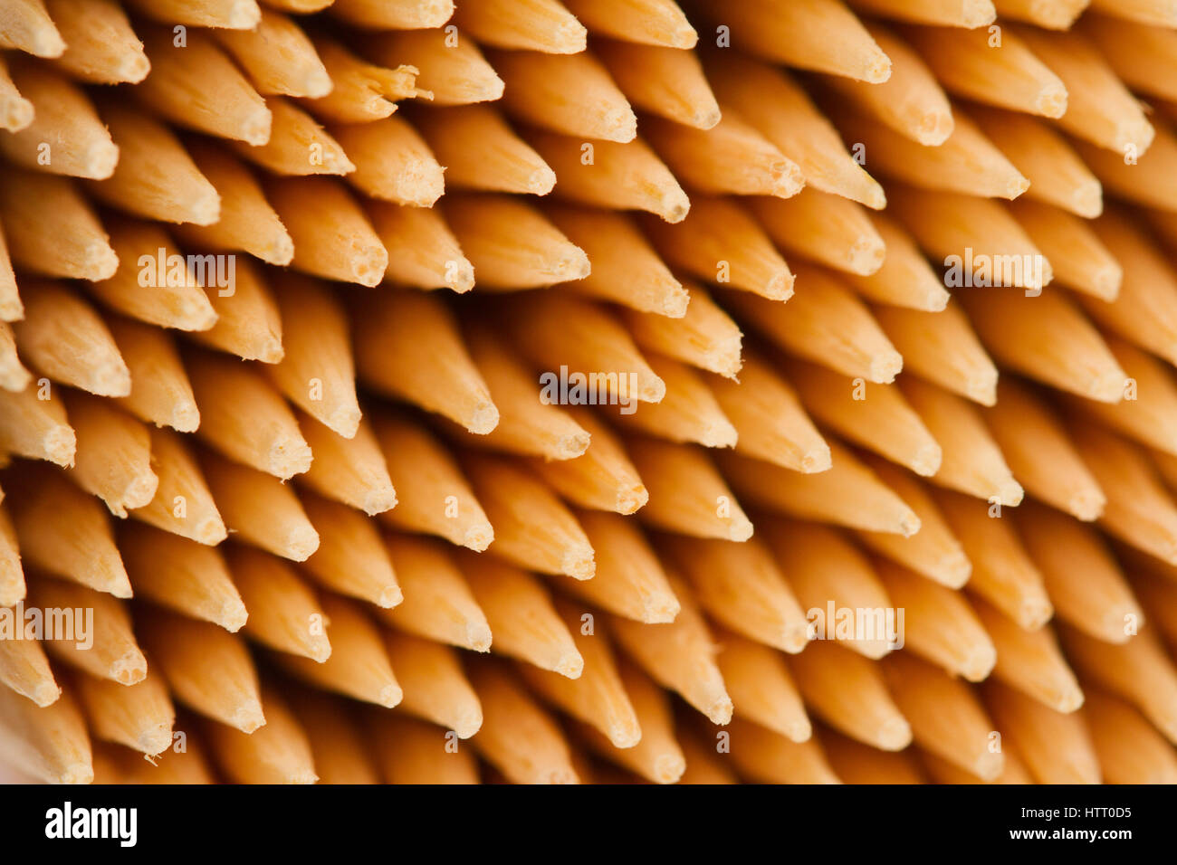 horizontal top view macro close up of wooden bamboo toothpicks pattern ...
