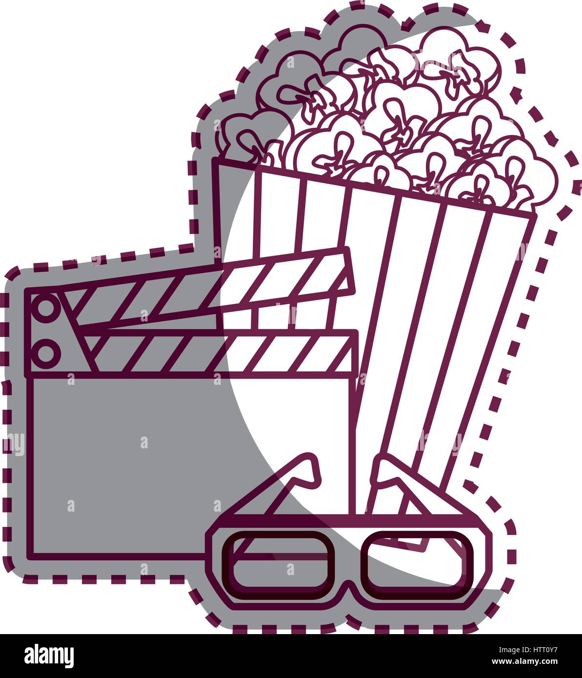 Movie entertainment set icons Stock Vector Image & Art - Alamy