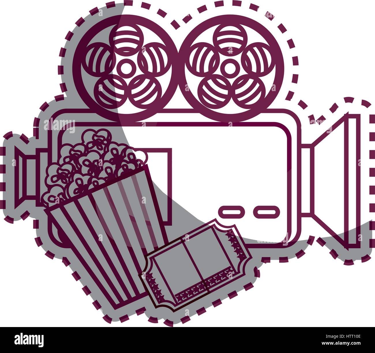 Movie entertainment set icons Stock Vector Image & Art - Alamy