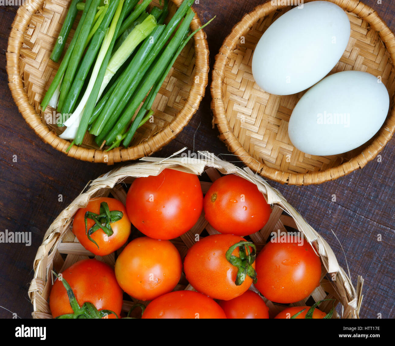 Vietnamese food, tomato saute egg for Viet Nam meal, ingredient as egg