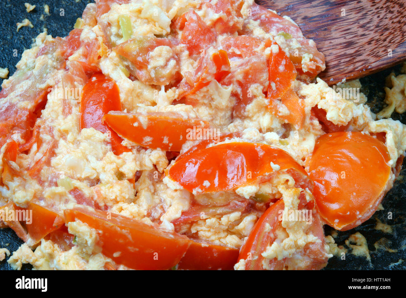 Vietnamese food, tomato saute egg for Viet Nam meal, ingredient as egg