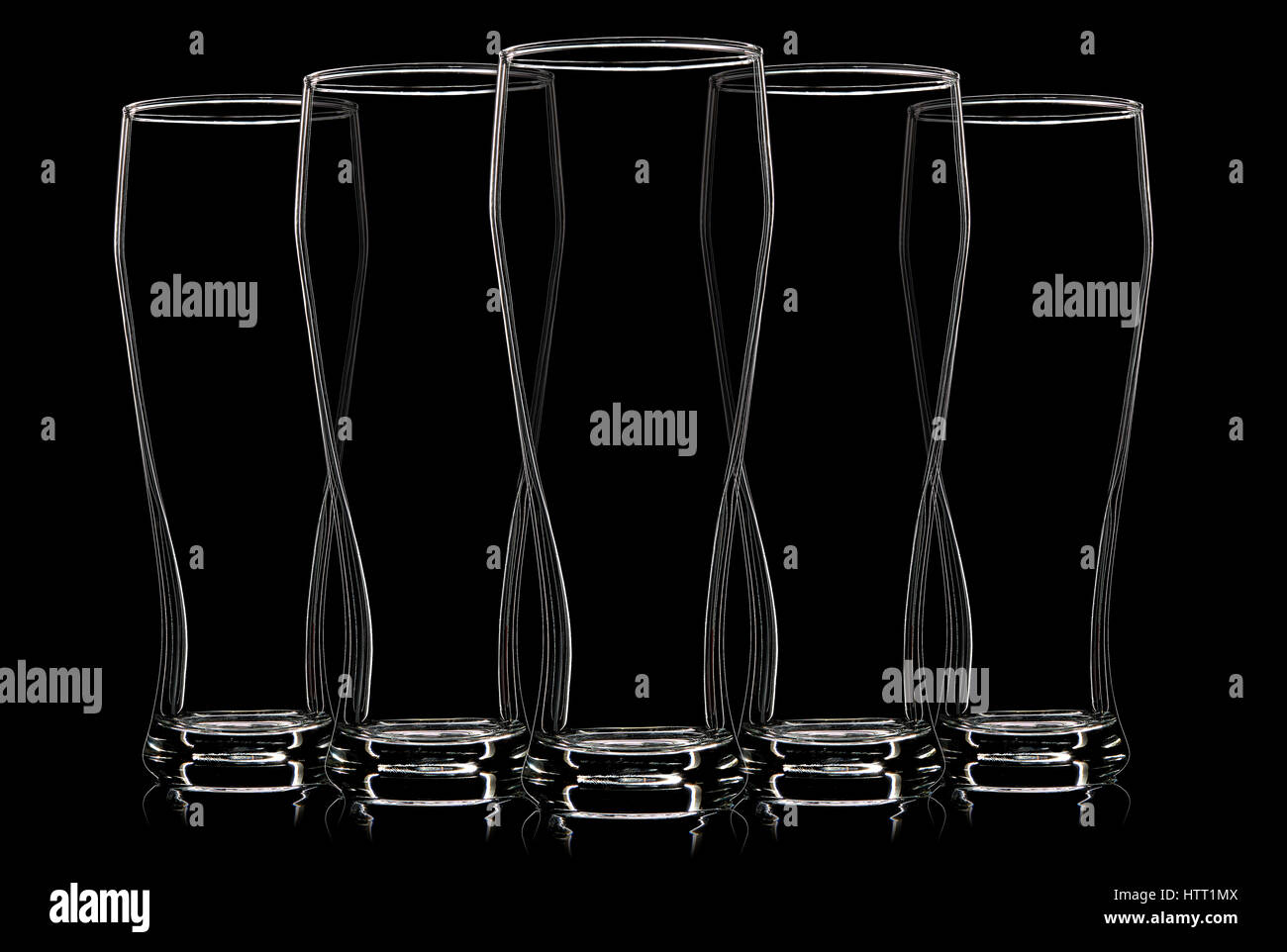 Silhouette of beer glass on black background Stock Photo - Alamy