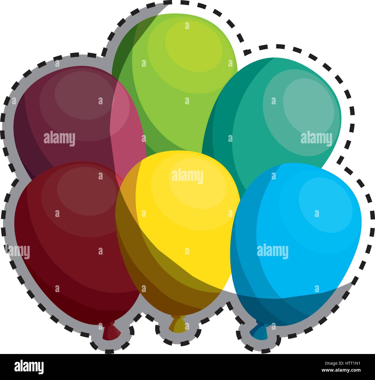 balloons air party icon Stock Vector Image & Art - Alamy