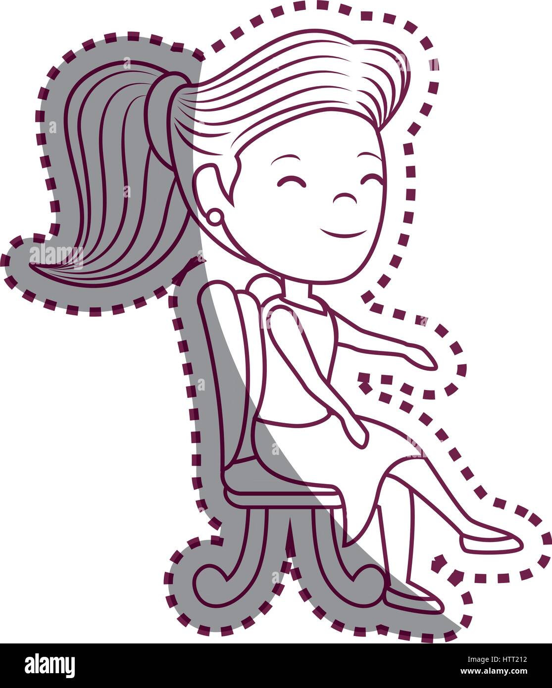 beautiful woman sitting avatar character Stock Vector Image & Art - Alamy