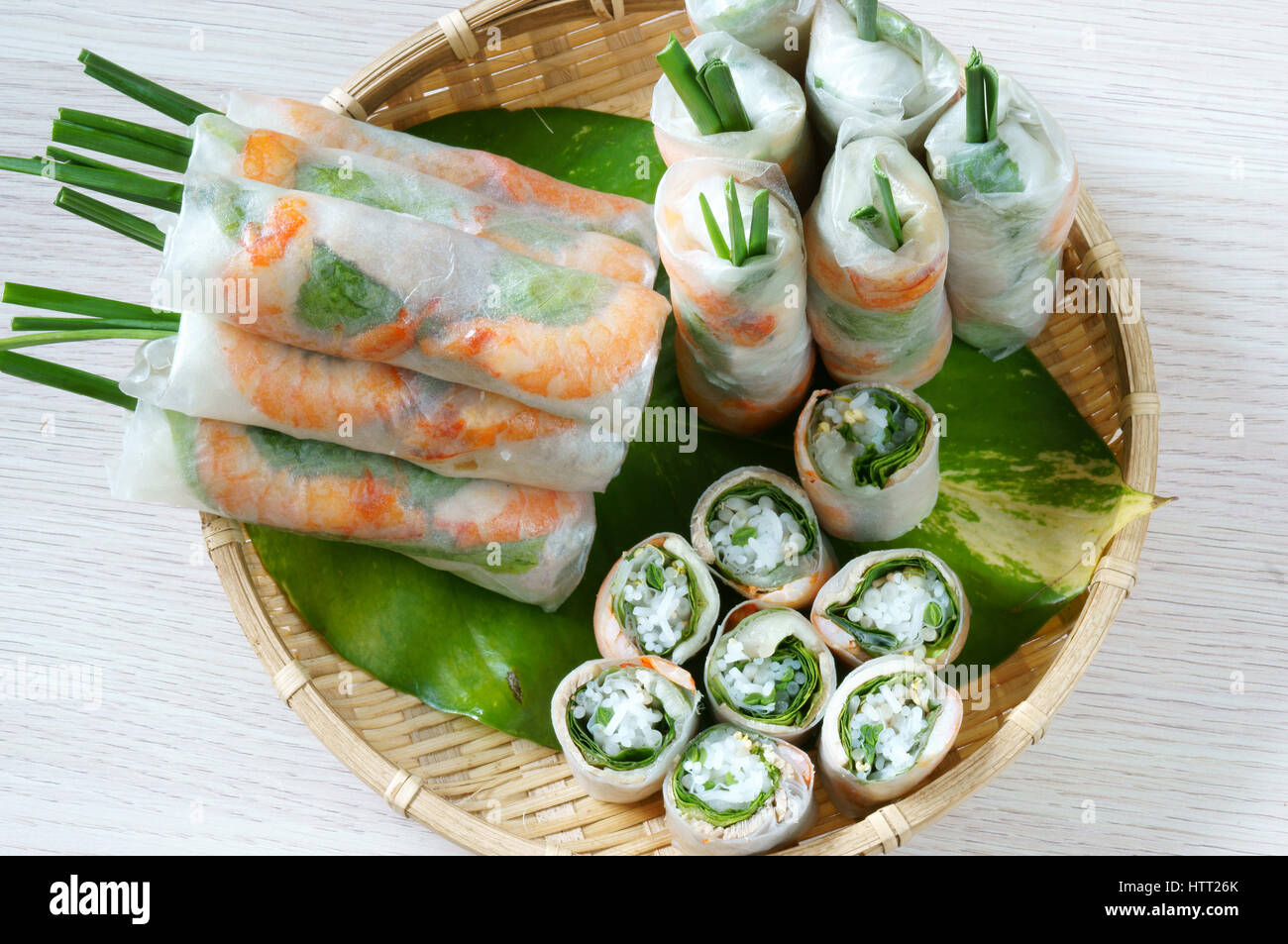 Goi Cuon, Vietnamese rice paper wrappers stuffed with