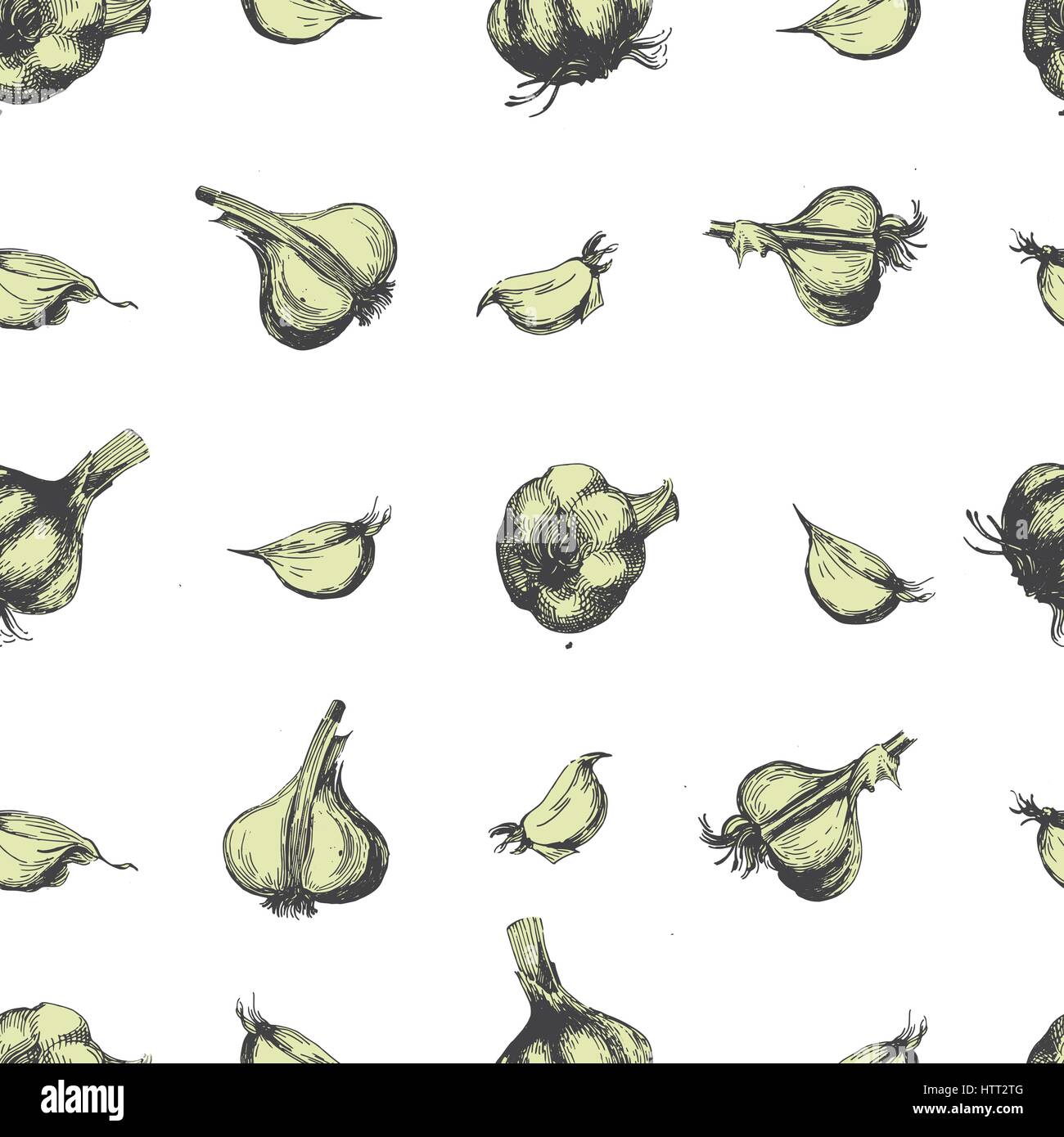 Seamless vector pattern with garlic Stock Vector Image & Art - Alamy