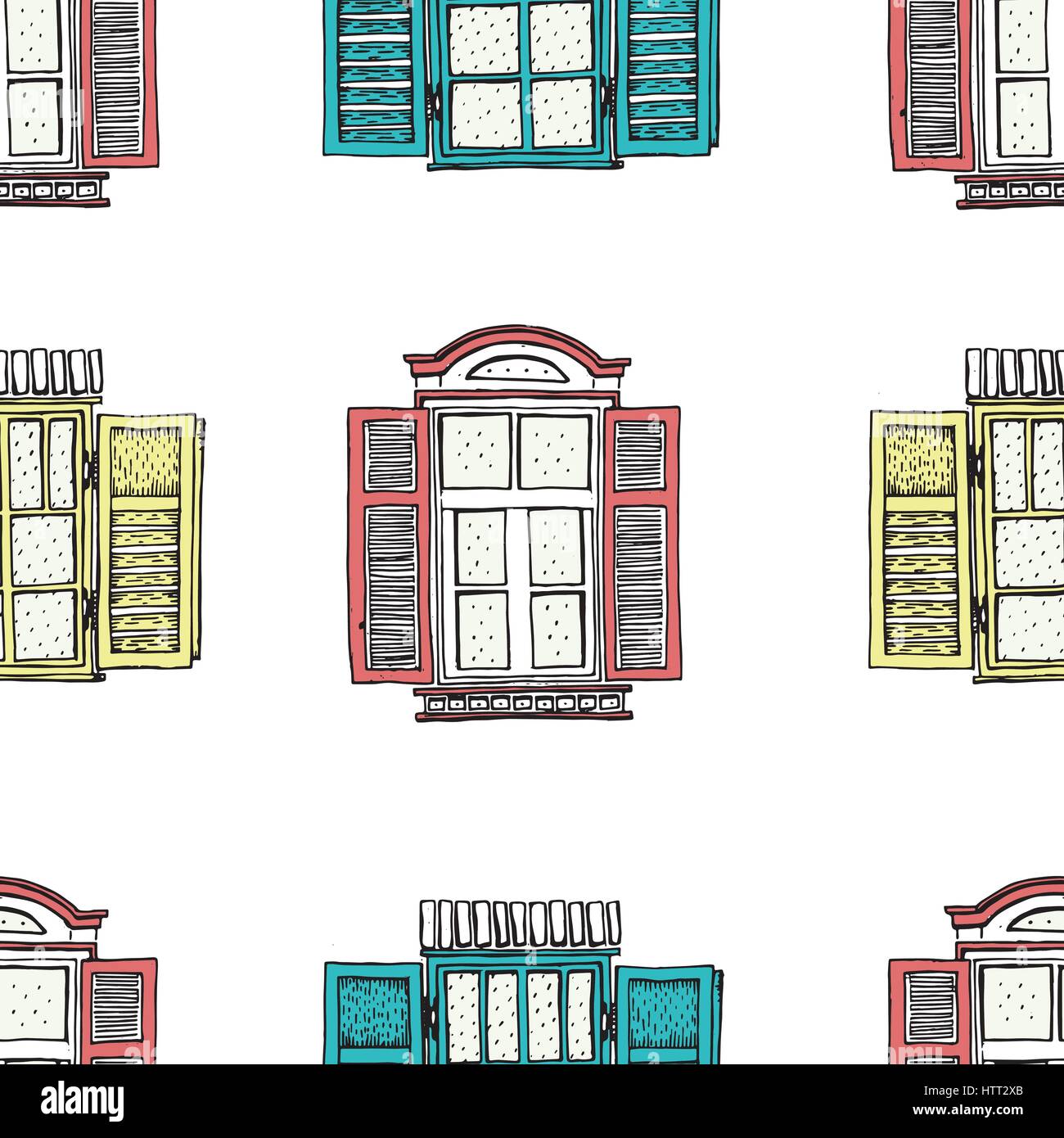 Windows in brick wall Stock Vector Images - Alamy