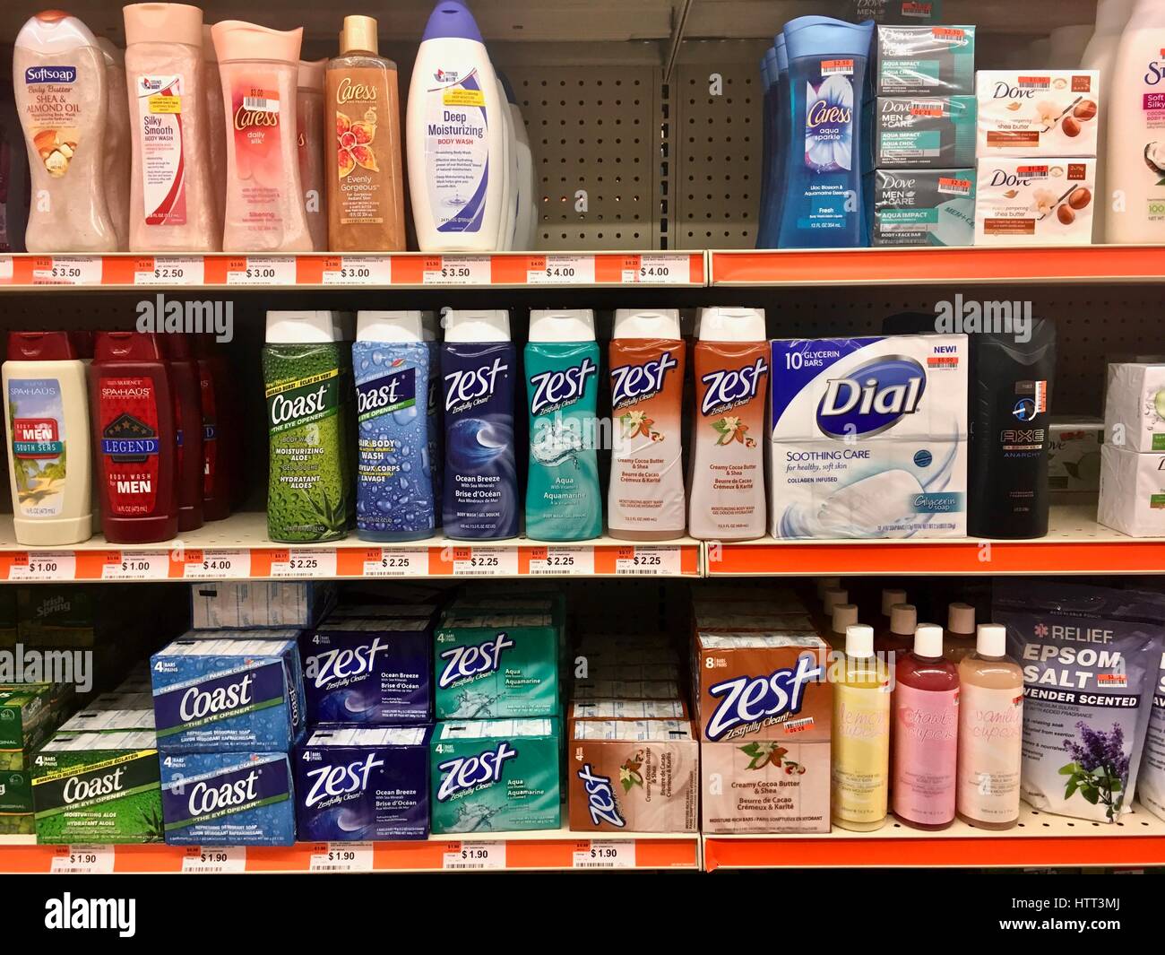Soap isle in store Stock Photo Alamy