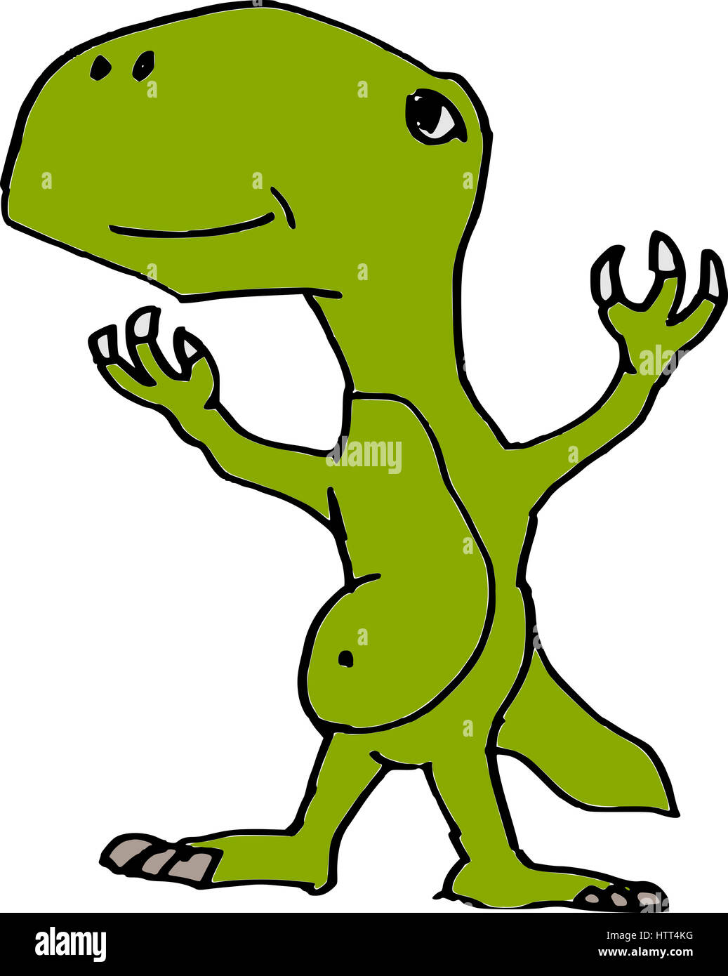 Vector illustration of a cute dinosaur on white Stock Photo - Alamy