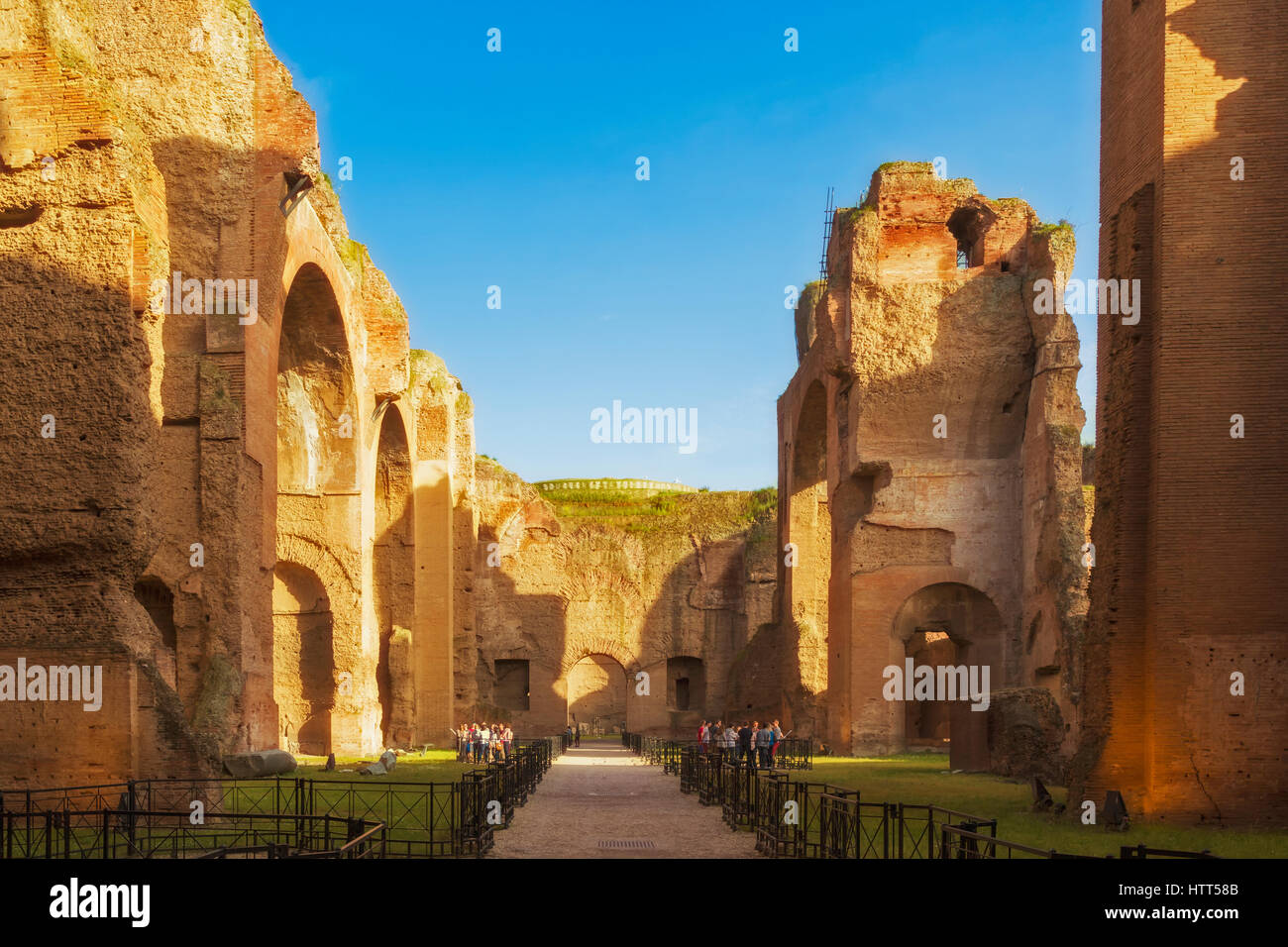 Rome, Italy.  Terme di Caracalla, or Baths of Caracalla dating from the 3rd century AD.  The baths are part of the historic centre of Rome which is a  Stock Photo