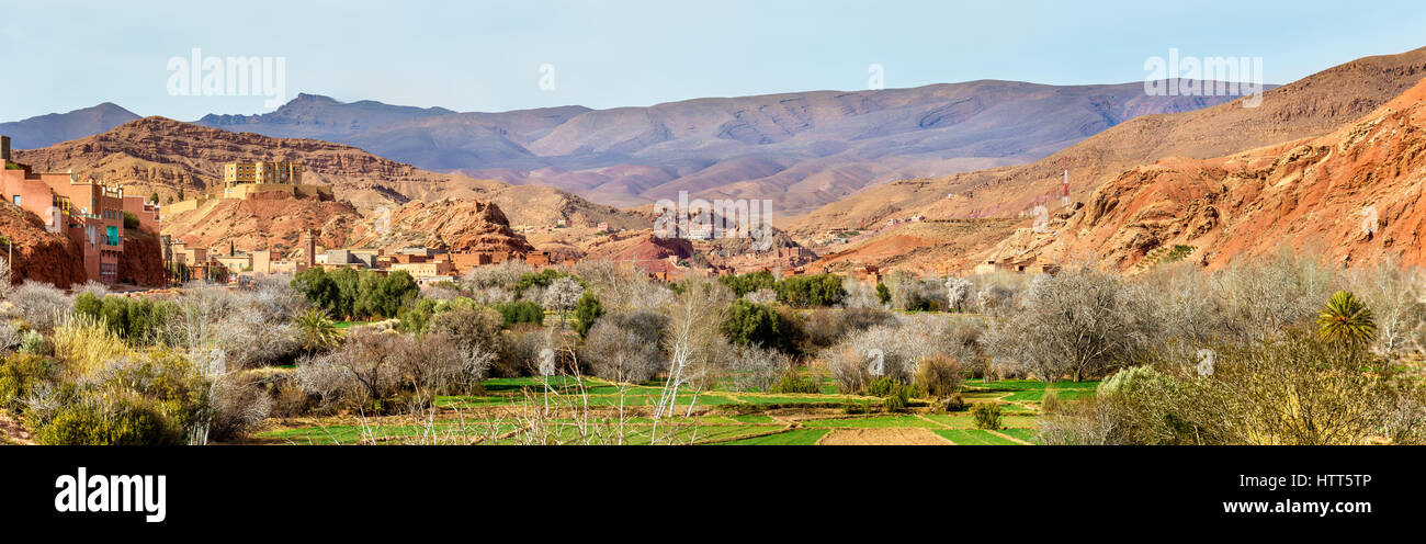 Landscape of Dades Valley in the High Atlas Mountains, Morocco Stock Photo