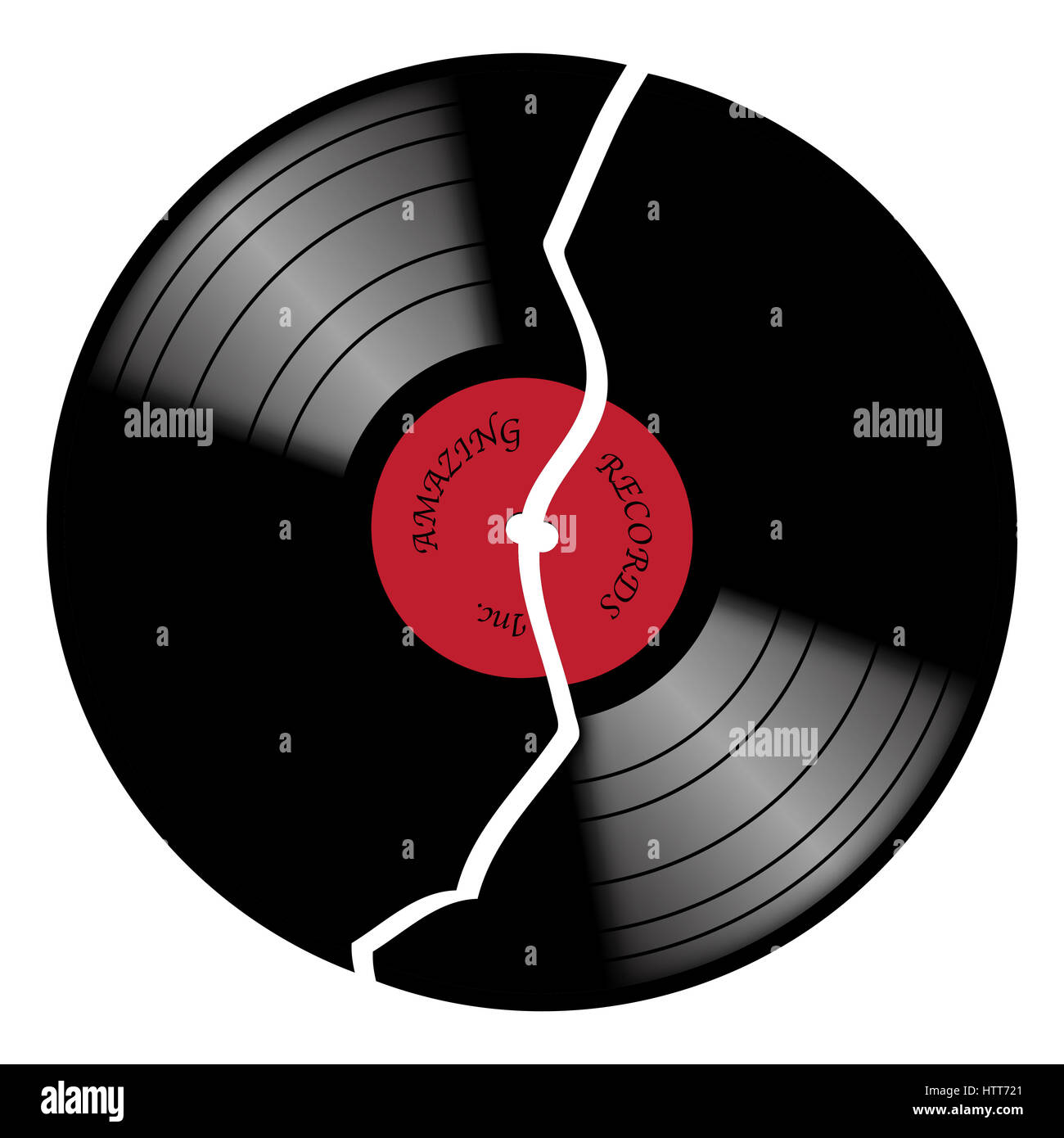 Broken Vinyl Record High Resolution Stock Photography and Images Alamy