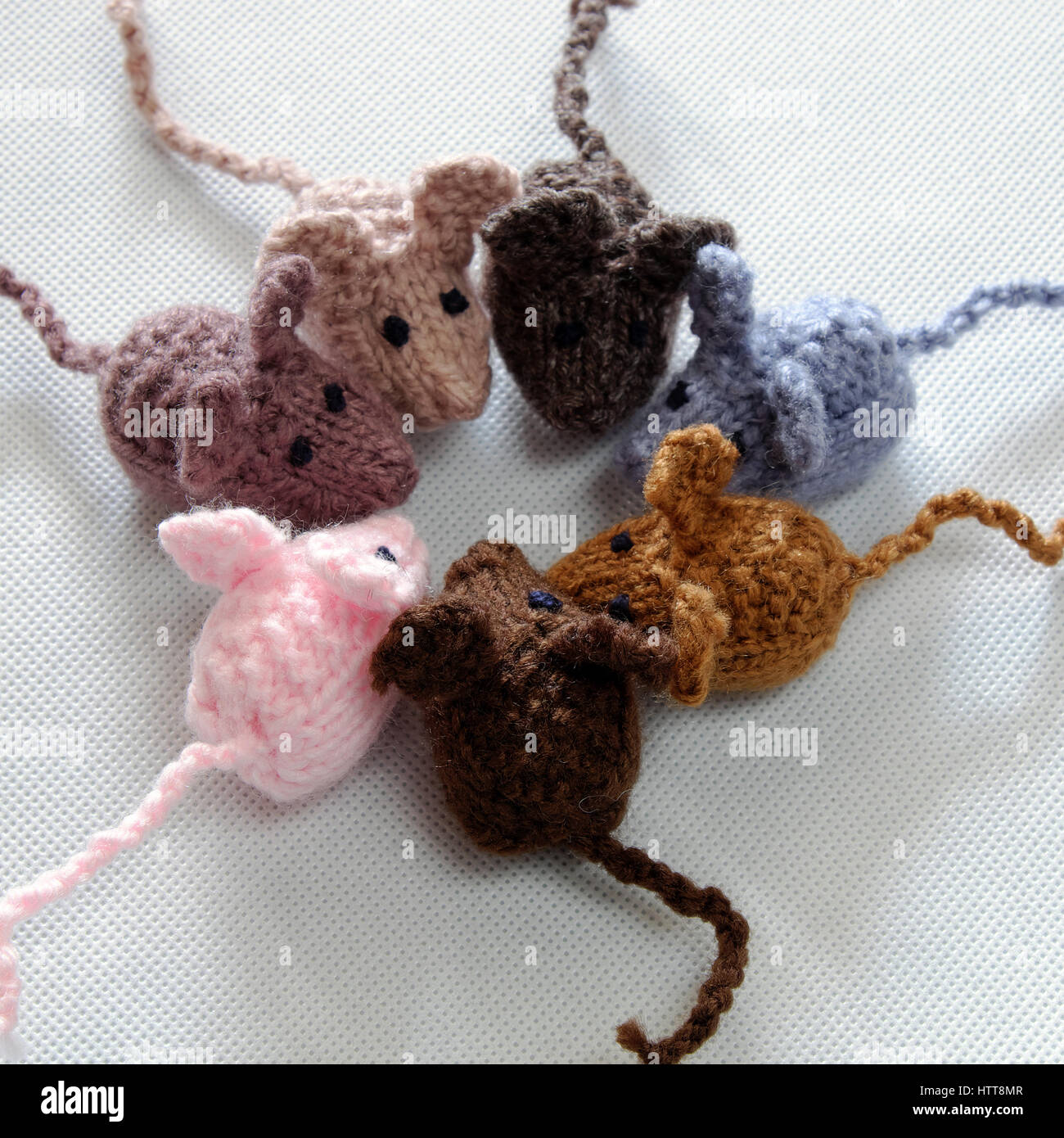Funny concept from handmade product, group of tiny mice eat rice, amazing animals toys for kid