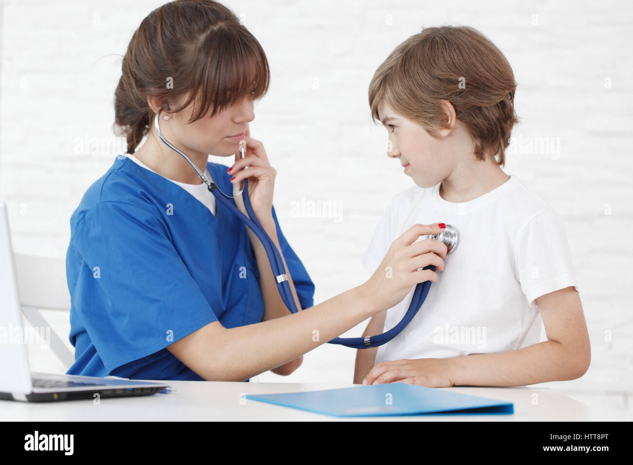 Were not listening to adult female heart beat with stethoscope good Listening to adult female heart beat with stethoscope please