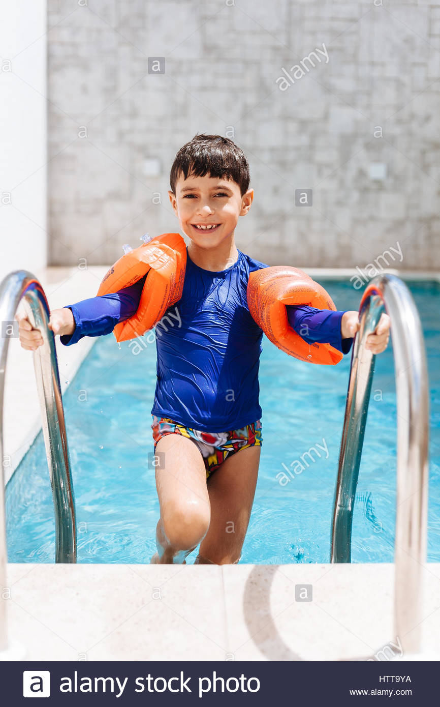 little boy in swimwear