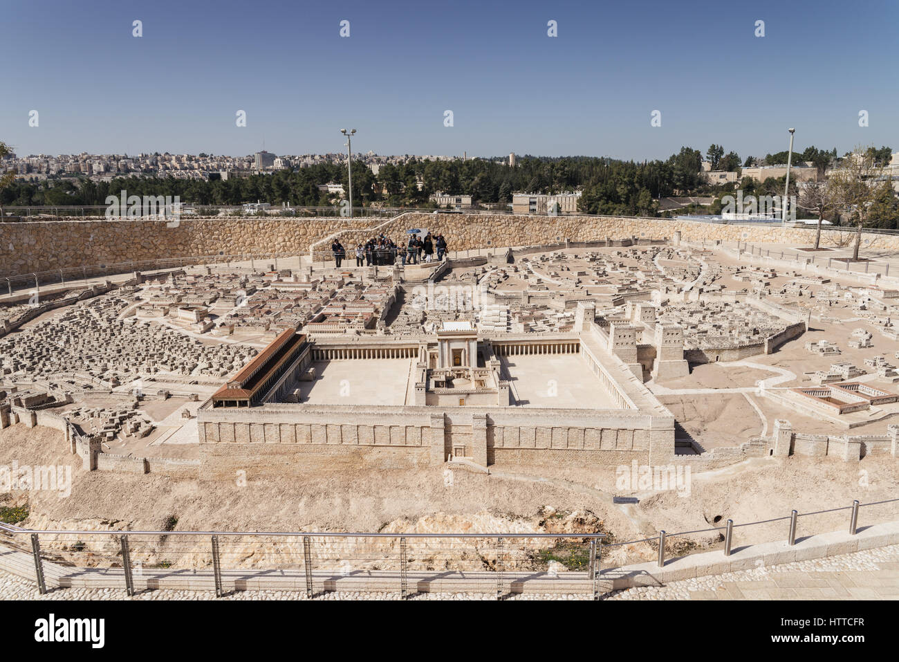 The diadora and miniature Old City of Jerusalem before it was destroyed by  the Romans in the 1st century, as displayed in the Musem of Israel Stock  Photo - Alamy
