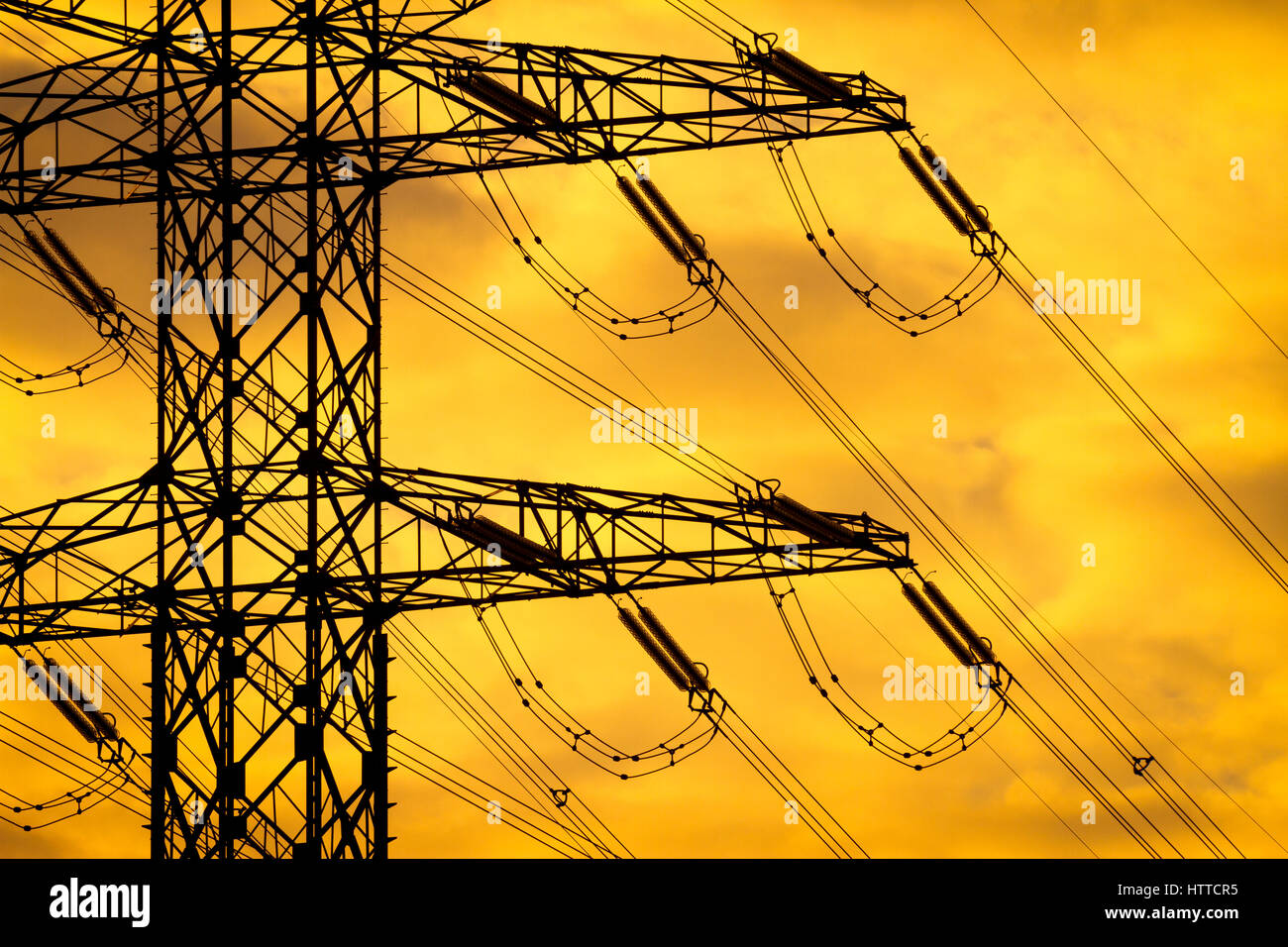 Electricity pylons high tension wire hires stock photography and