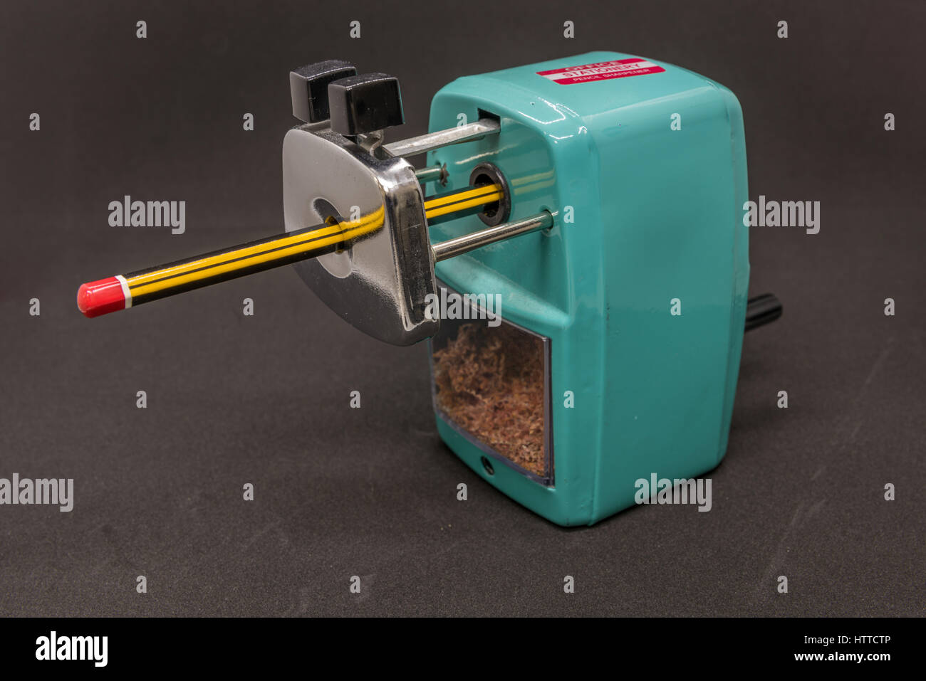 A pencil sharpener isolated with pencil Stock Photo Alamy