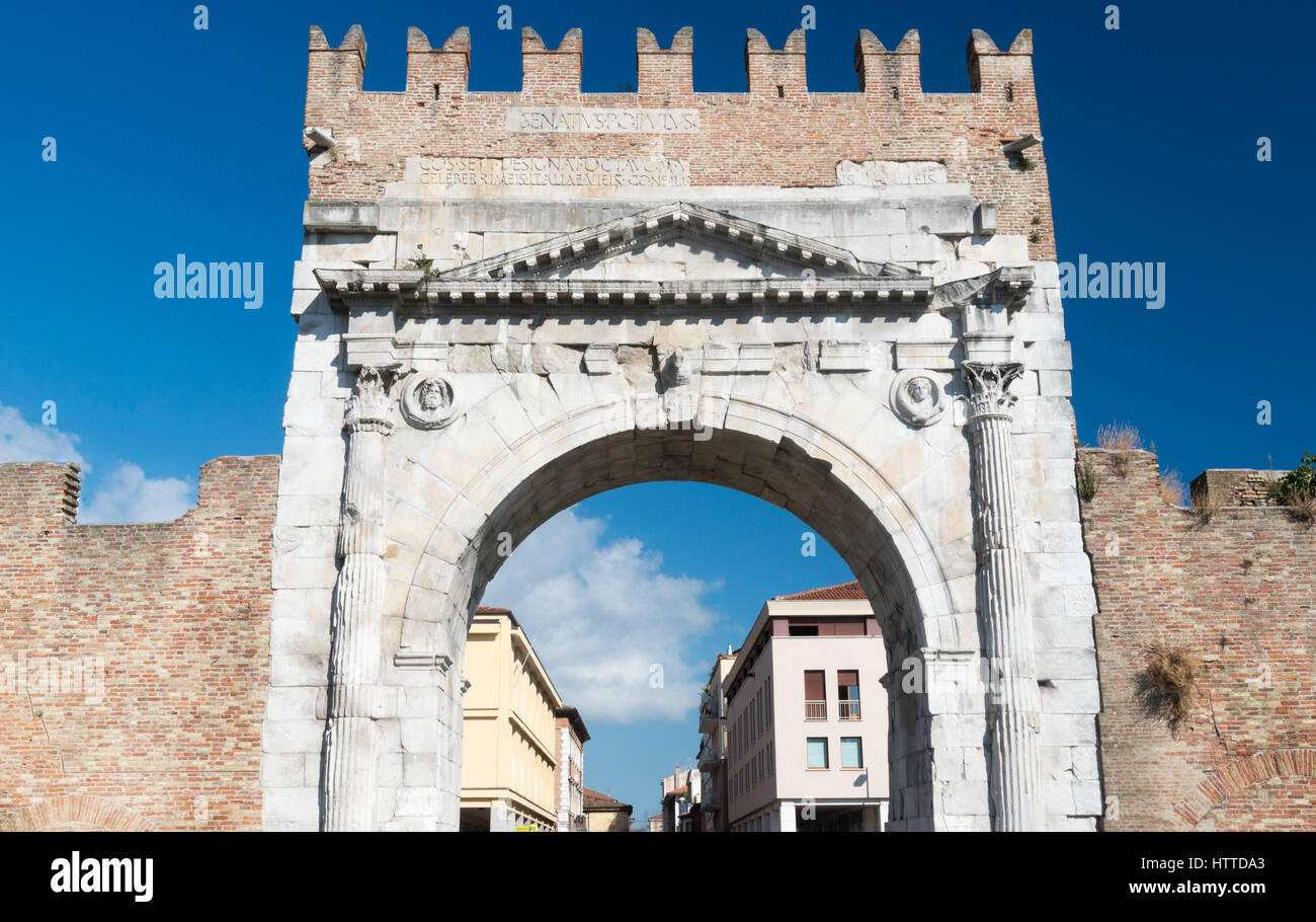 Rimini, Italy View of the famous Arch of Augustus Stock Photo Alamy