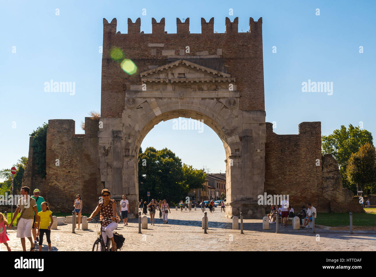 Rimini, Italy View of the famous Arch of Augustus Stock Photo Alamy