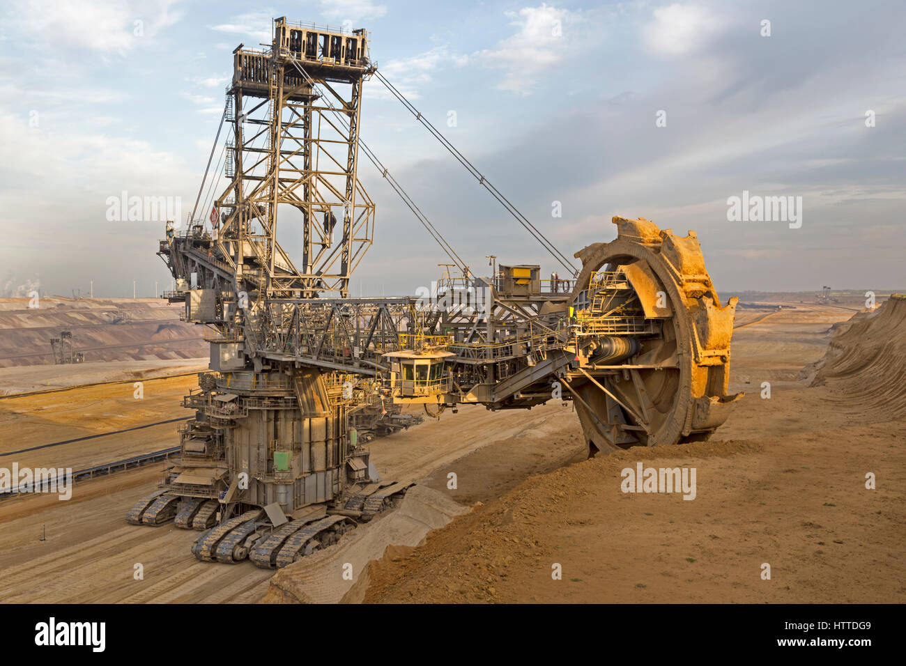 Open-cast lignite mine, Garzweiler, North Rhine-Westphalia, Germany, Europe Stock Photo
