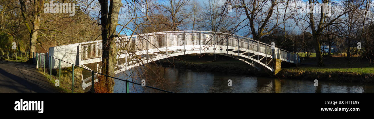 Laurie Bridge, River Teviot, Hawick, Scottish Borders Stock Photo