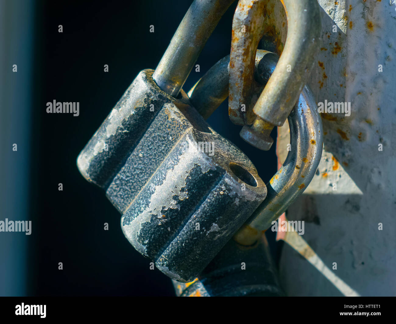 Old Big Locks On The Garage Door Stock Photo 135762817 Alamy