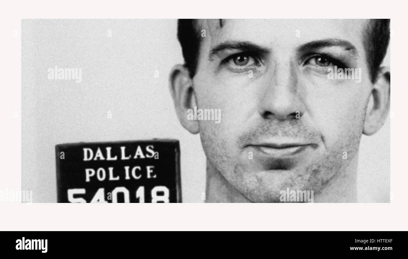Lee Harvey Oswald Police 'Mugshot' after the assassination of President John F Kennedy Stock Photo