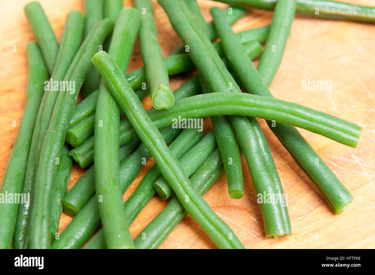 Fresh green beans cooking in water Stock Photo Alamy