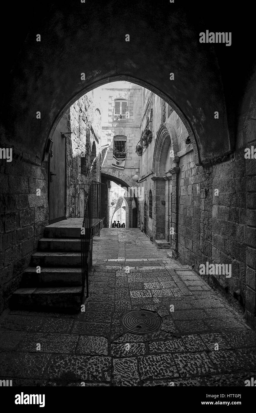 Old streets of Jerusalem Stock Photo