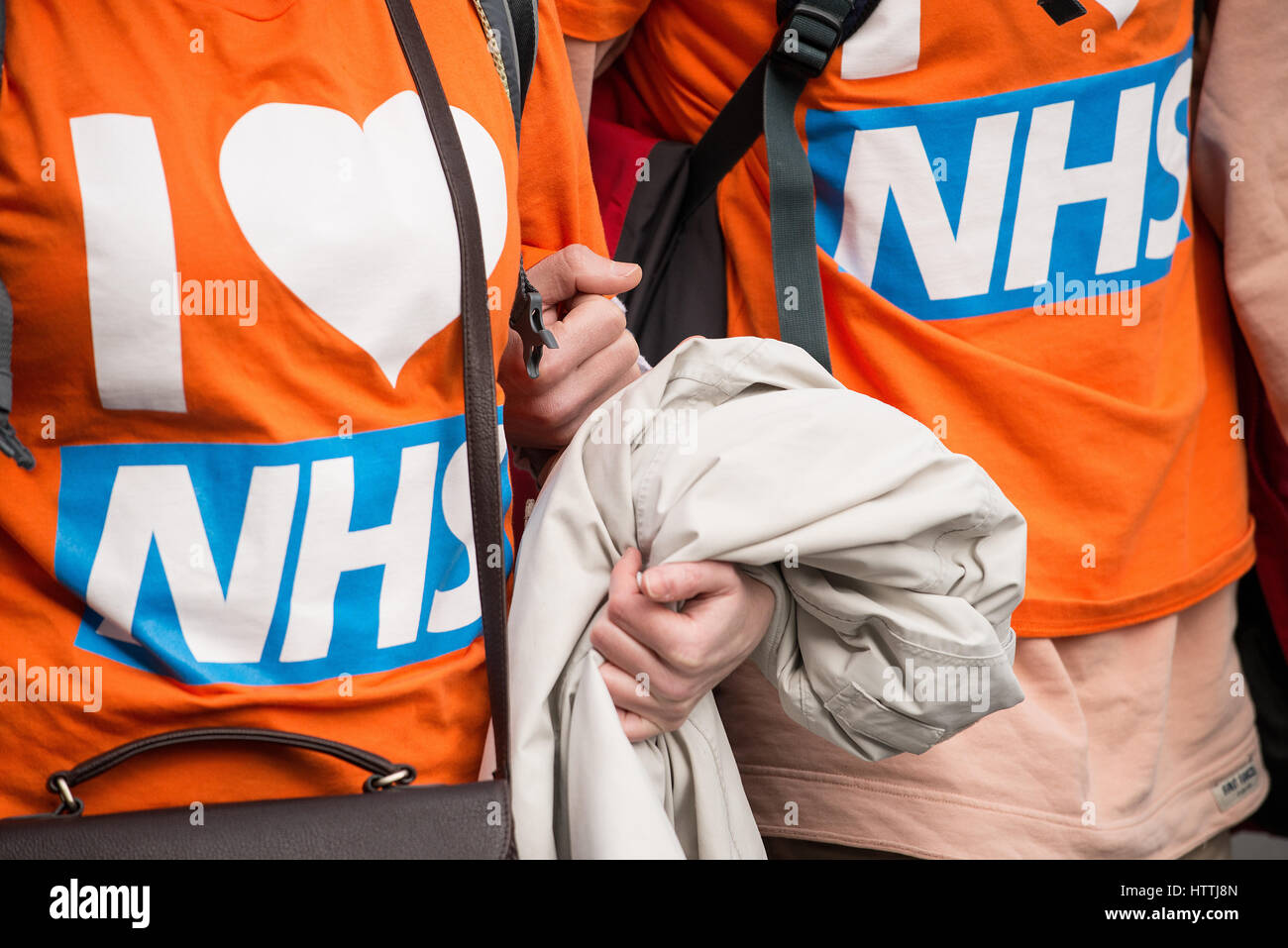 # OUR NHS rally - Thousands turn out for the national demonstration in London, to defend the NHS against government cuts, closures and privatisation. Stock Photo