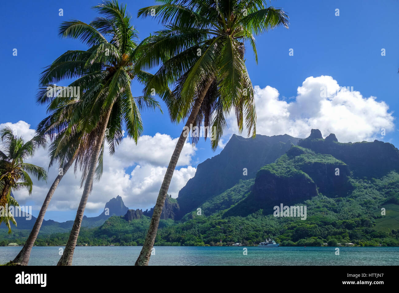 Cook’s Bay and lagoon in Moorea Island. French Polynesia Stock Photo