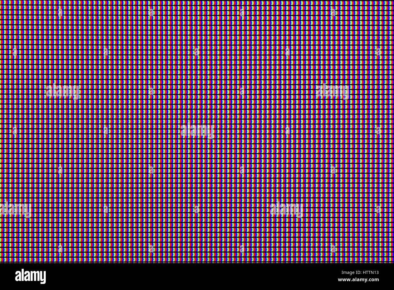 Closeup RGB led diode of led TV or led monitor screen display panel. Colorful led screen background for design with copy space for text or image Stock Photo