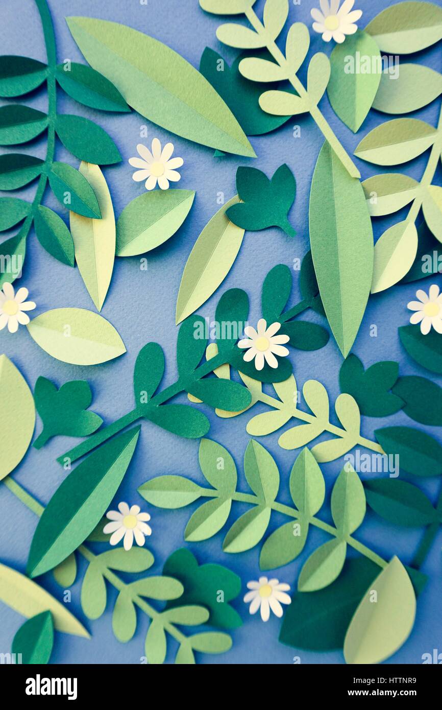 Flowers Handmade Design Papercraft Art Stock Photo Alamy