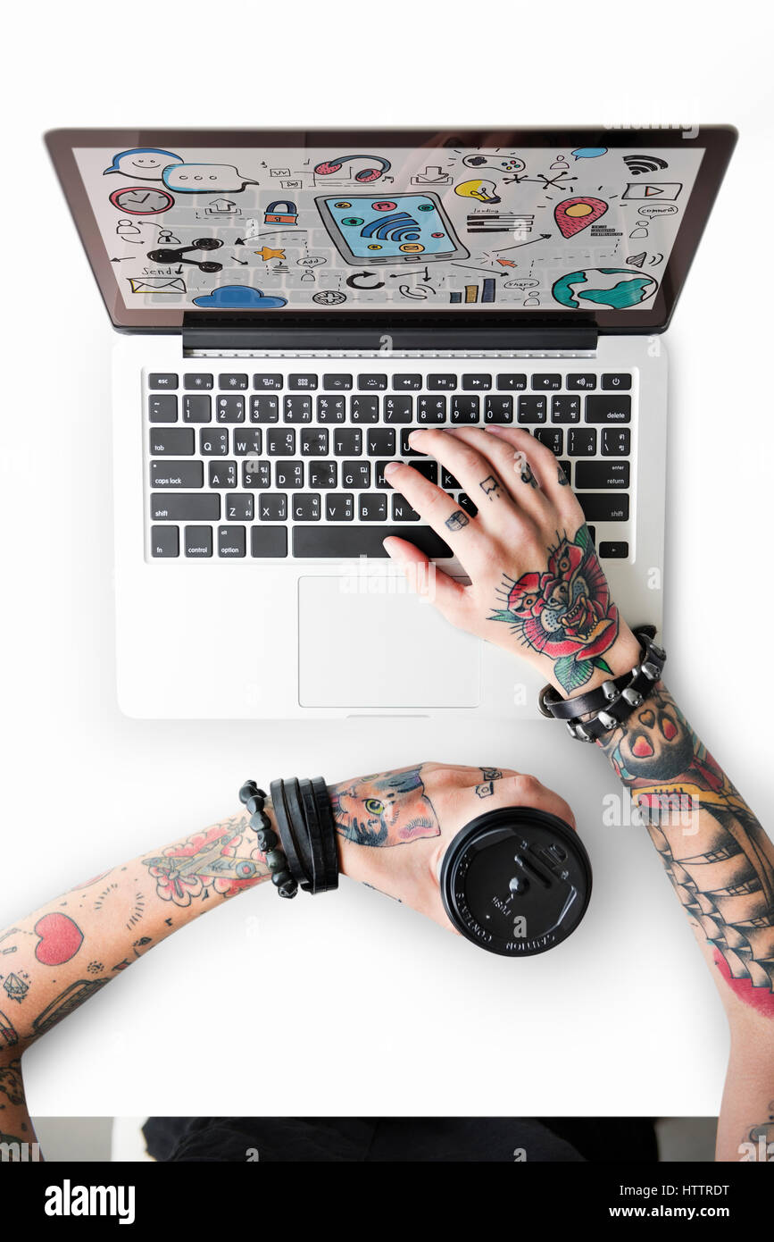 Technology Digital Evolution Innovation Internet Concept Stock Photo ...