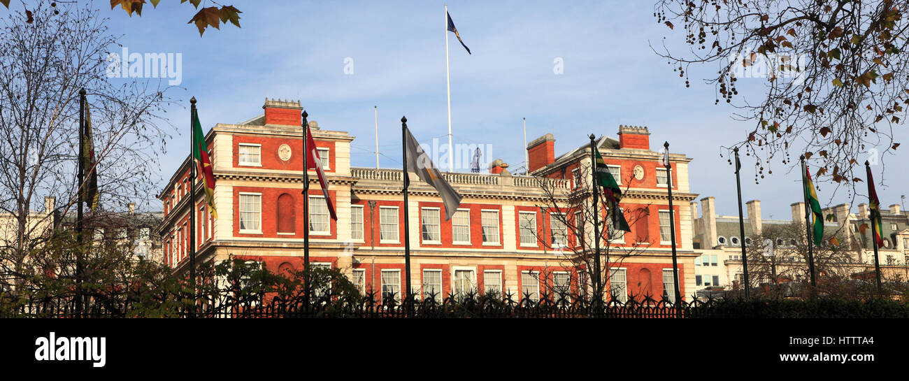 Marlborough House, Grade I listed mansion, headquarters of the Commonwealth of Nations and the Commonwealth Secretariat, Pall Mall, London City Stock Photo