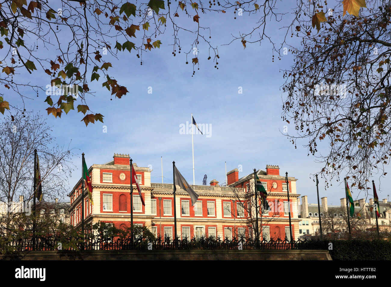 Marlborough House, Grade I listed mansion, headquarters of the Commonwealth of Nations and the Commonwealth Secretariat, Pall Mall, London City Stock Photo